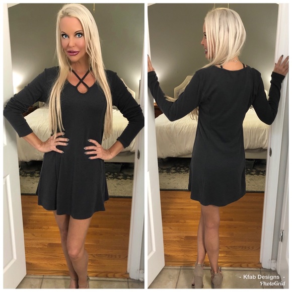 ❤️LAST 1! Neckline Detail Jersey Dress! - Picture 2 of 3